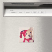 Chihuahua im Winter Cap Magnet (In Situ (Geschirrspüler))