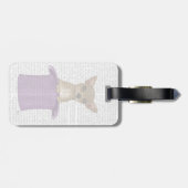 Chihuahua im Zylinder Gepäckanhänger (Rückseite horizontal)