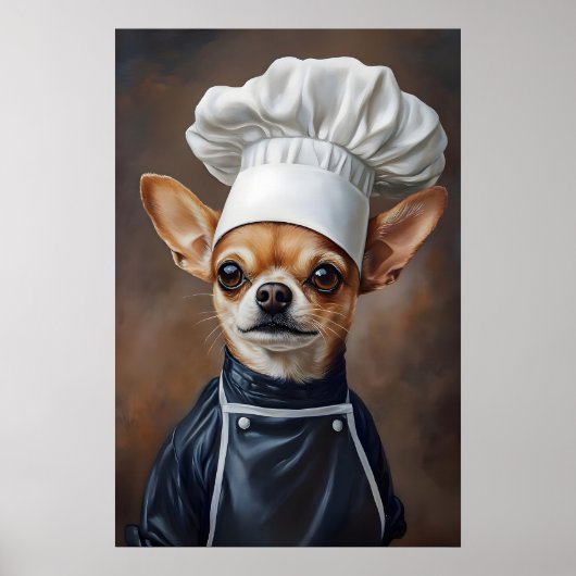 Chihuahua In Chefs Hat Poster, Pet Poster (Vorne)