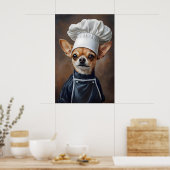 Chihuahua In Chefs Hat Poster, Pet Poster (Küche)