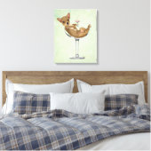 Chihuahua in Cocktailglas Leinwanddruck (Insitu (Schlafzimmer))