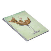 Chihuahua in Cocktailglas Notizblock (Rechte Seite)