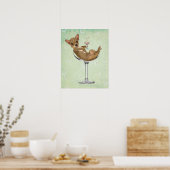 Chihuahua in Cocktailglas Poster (Küche)