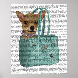 Chihuahua in der Tasche Poster