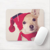 Chihuahua in der Winter-Kappe Mousepad (Mit Mouse)