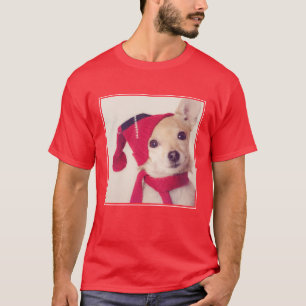 Chihuahua in der Winter-Kappe T-Shirt