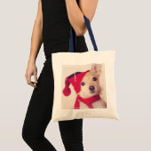 Chihuahua in der Winter-Kappe Tragetasche (Vorderseite (Produkt))
