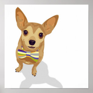 Chihuahua in einem Bowtie-Poster Poster
