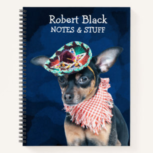 Chihuahua in einem mexikanischen Sombrero Notizblock