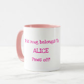 Chihuahua in einem personalisierten Tiara-Becher Tasse (Vorderseite Links)