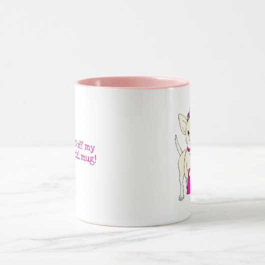 Chihuahua in einer Tiara-Tasse Tasse (Zentrum)