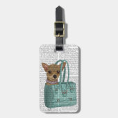 Chihuahua in Tasche Gepäckanhänger (Vorderseite vertikal)