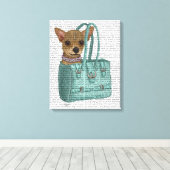 Chihuahua in Tasche Leinwanddruck (Insitu (Holzboden))