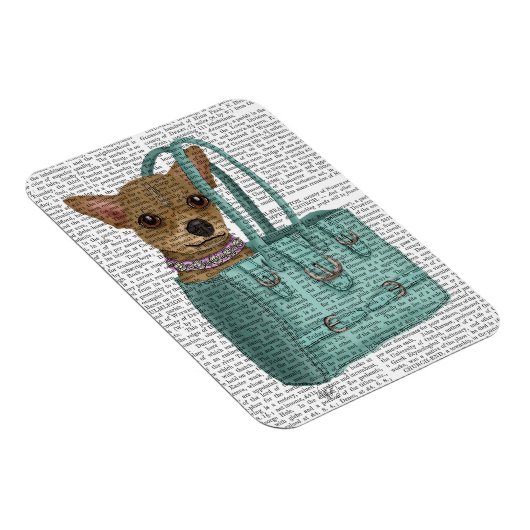 Chihuahua in Tasche Magnet (Rechte Seite)