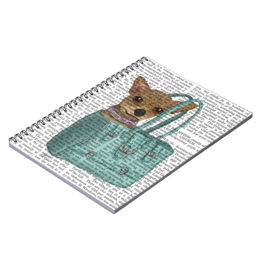 Chihuahua in Tasche Notizblock (Linke Seite)