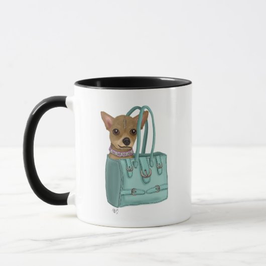 Chihuahua in Tasche Tasse (Links)
