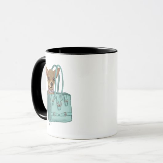 Chihuahua in Tasche Tasse (Vorderseite Links)