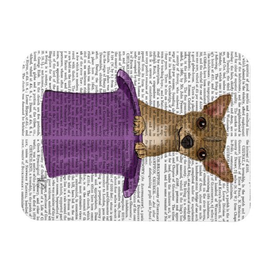 Chihuahua in Top Hat Magnet (Horizontal)