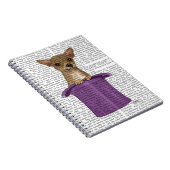 Chihuahua in Top Hat Notizblock (Rechte Seite)