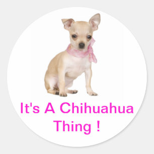 Chihuahua ist eine Chihuahua-Sache Runder Aufkleber