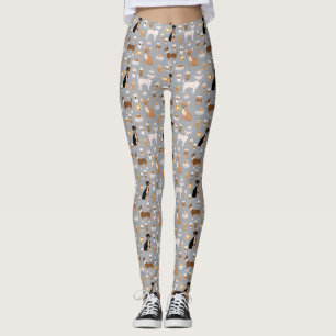 Chihuahua-Kaffee-Leggings - Grau Leggings