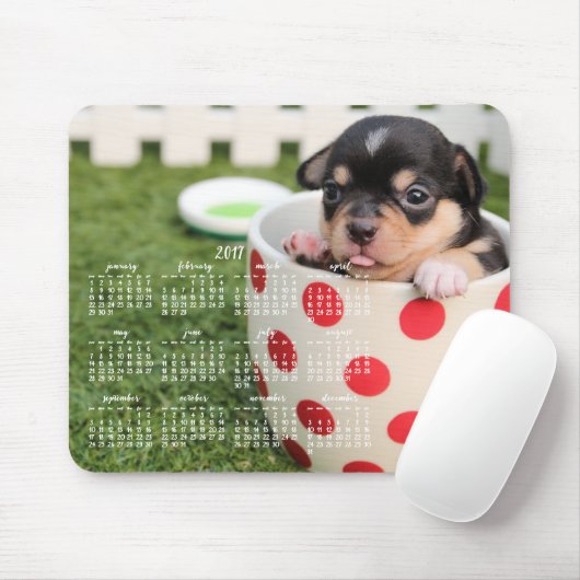 Chihuahua Kalender 2017 Benutzerdefinierter Mausze Mousepad (Mit Mouse)