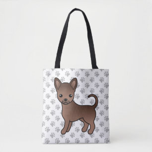 Chihuahua-Karikaturhund mit glattem Fell in Schoko Tasche