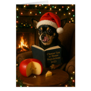 Chihuahua-''Käse-Steuer''-Weihnachtskarte