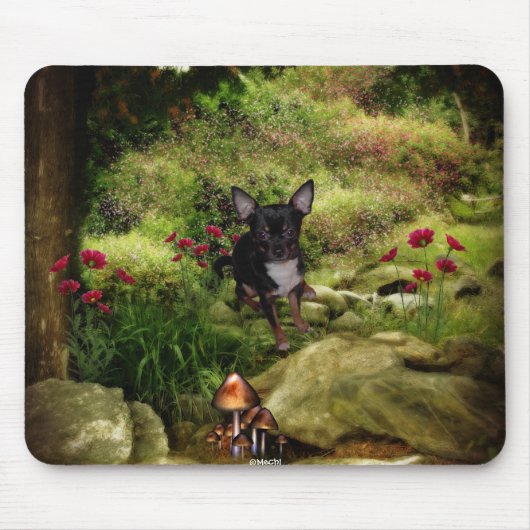 Chihuahua Kawaii Szene 2 Mousepad (Vorne)