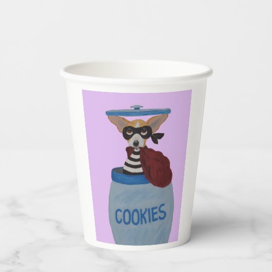 Chihuahua-Keksdieb Pappbecher (Rückseite)