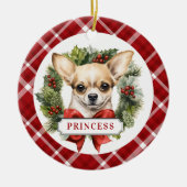 Chihuahua Keramik Circle Ornament (Vorne)