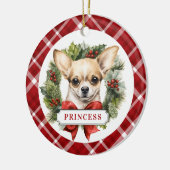 Chihuahua Keramik Circle Ornament (Links)