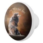 Chihuahua-Keramik Keramikknauf (Rechts)