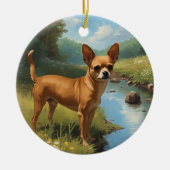Chihuahua Keramik Ornament (Vorne)