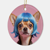 Chihuahua Keramik Ornament (Links)