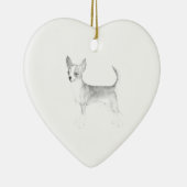 Chihuahua Keramik Ornament (Rechts)