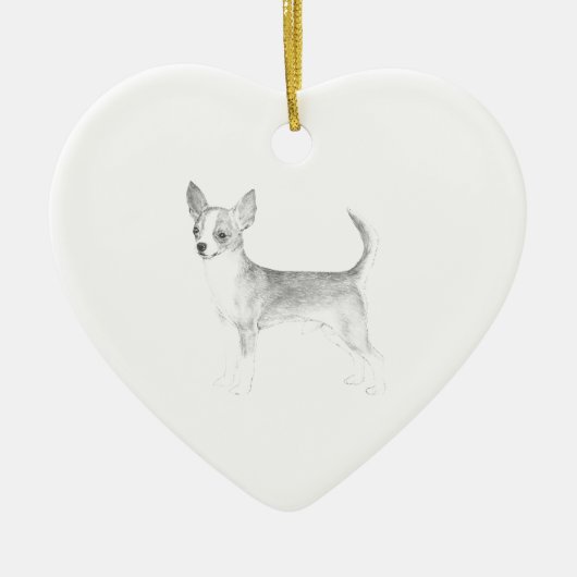 Chihuahua Keramik Ornament (Vorne)