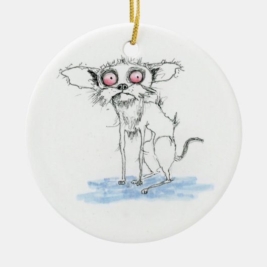 Chihuahua Keramik Ornament (Vorne)