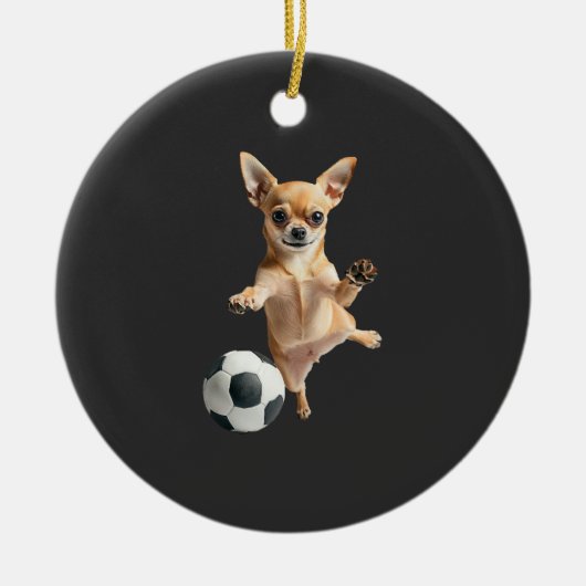 Chihuahua  keramik ornament (Vorne)
