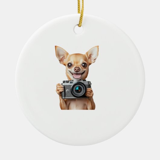 Chihuahua Keramik Ornament (Vorne)