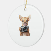 Chihuahua Keramik Ornament (Links)