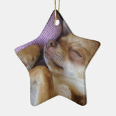 Chihuahua Keramik Ornament (Links)