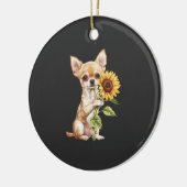 Chihuahua Keramik Ornament (Links)