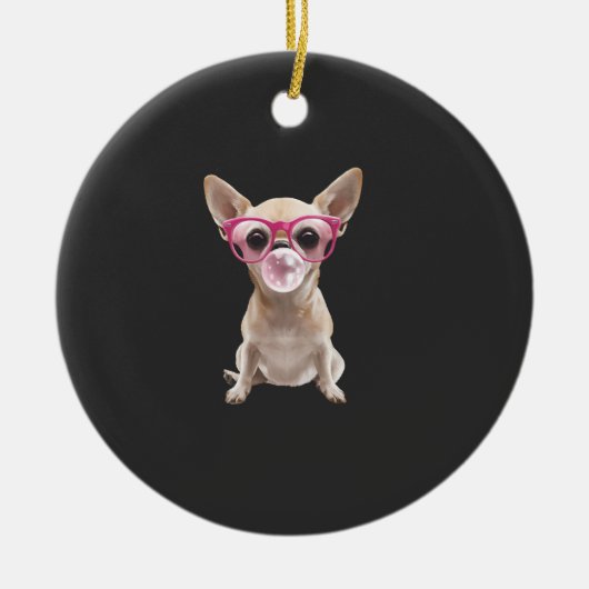 Chihuahua    keramik ornament (Vorne)