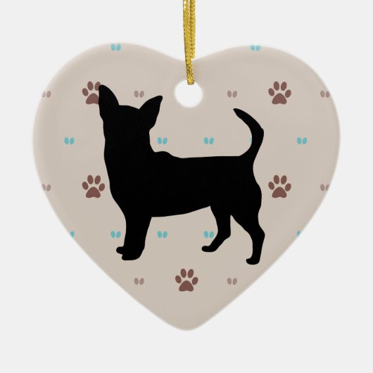 Chihuahua Keramikornament (Vorne)