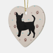Chihuahua Keramikornament (Links)
