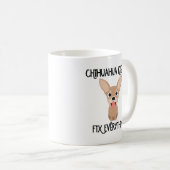 Chihuahua Kisses Fix Alles Kaffeetasse (VorderseiteRechts)