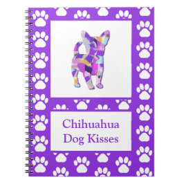 Chihuahua Kisses Niedlich Hund Silhouette PPY&B Notizblock