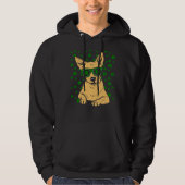 Chihuahua Kleeblatt Glasses St Patricks Day Dog Hoodie (Vorderseite)