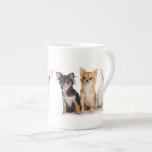 Chihuahua-Knochen-China-Tasse Porzellantasse (Vorderseite Rechts)
